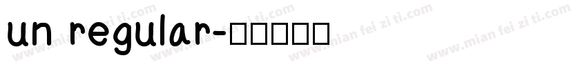 un regular字体转换